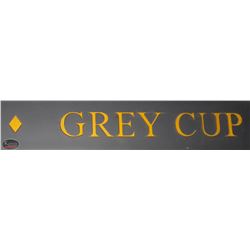 GOLD PAINTED WOODEN LETTERS "GREY CUP"