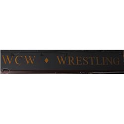 GOLD PAINTED WOODEN LETTERS "WCW WRESTLING"