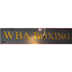 GOLD PAINTED WOODEN LETTERS "WBA BOXING"