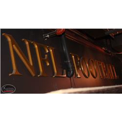 GOLD PAINTED WOODEN LETTERS "NFL FOOTBALL"