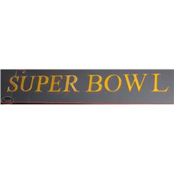 GOLD PAINTED WOODEN LETTERS "SUPER BOWL"