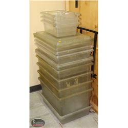 LOT OF ASSORTED SIZE PLASTIC INSERTS