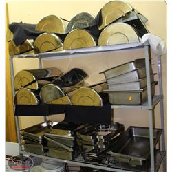 5 ROLL TOP CHAFING DISHES SOLD W/ EXTRA CHAFING