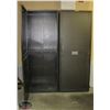 Image 1 : LOT OF 2 BLACK METAL STORAGE LOCKERS