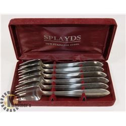 SPLAYDS 18/8 STAINLESS STEEL SPORK SET IN CASE