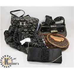 LOT OF ASSORTED PURSES INCL DIOR, GUESS, LOUIS