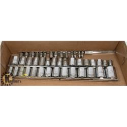 2 SETS OF SOCKETS 1 METRIC, 1 SAE ONE SMALLER SIZE