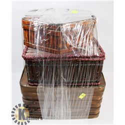 LOT OF DECORATIVE STORAGE BOXES