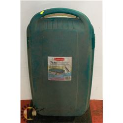 RUBBERMAID TOTE ON WHEELS