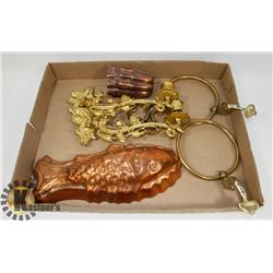 FLAT OF  BRASS AND COPPER  WARE