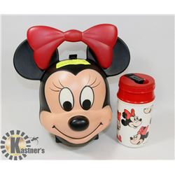 VINTAGE MINNIE MOUSE LUNCHBOX & THERMOS.