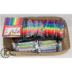 BOX W/25 PACKS OF NEW MARKERS &