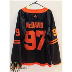 NEW OILERS THIRD JERSEY #97 MCDAVID SIZE XL.