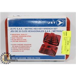 NEW 25PC SAE/METRIC HEX KEY WRENCH SET