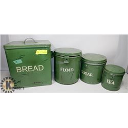 VINTAGE METAL KITCHEN CONTAINERS