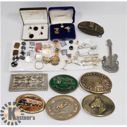 FLAT OF CUFFLINKS 2 SETS IN BOXES