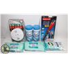 Image 1 : FLAT OF CLOROX AND VIM WIPES, POWER SCRUBBER AND
