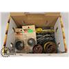 Image 1 : BOX OF VARIOUS DRILL BITS AND HOLE SAWS.