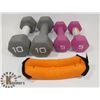 Image 1 : WORK OUT WEIGHTS 5LB SET, 10 LB SET