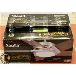 CEILING FAN CASABLANCA STEALTH NEW BLADES IN
