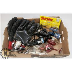 FLAT OF FISHING SUPPLIES