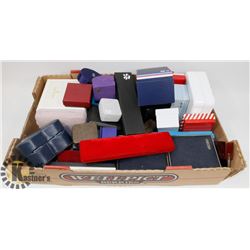 FLAT OF JEWELLERY & WATCH BOXES INCL SEIKO