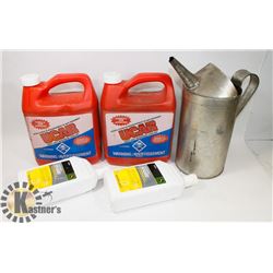 BOX OF NEW ANTIFREEZE/HYDRAULIC FLUID &