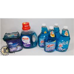 FOUR BOTTLES OF WINDEX SOLD WITH BOTTLE OF