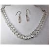 Image 1 : 13)  CLEAR CRYSTAL 16" NECKLACE