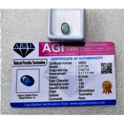 2)  BI-COLOR NATURAL 5.47 CTS TOURMALINE