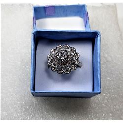 17)  PALE PINK & CLEAR CZ CRYSTAL