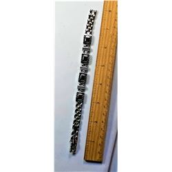 6)  SILVER & GOLD TONE BRACELET WITH 2