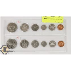 LOT OF 2 CANADA COIN SETS, 1970, 1974