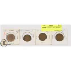 LOT OF 4 CANADA LARGE PENNIES