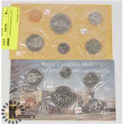 LOT OF 2 CANADA COIN SETS, 1977, 1968