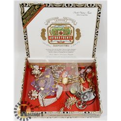 BOX  OF COSTUME JEWELLERY