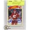 Image 1 : LANNY MCDONALD CALGARY FLAMES 1988 SIGNED CARD