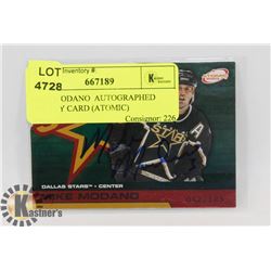 MIKE MODANO  AUTOGRAPHED HOCKEY CARD (ATOMIC)