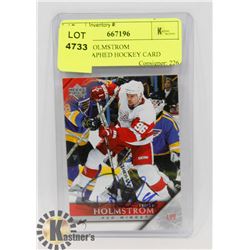 TOMAS HOLMSTROM AUTOGRAPHED HOCKEY CARD