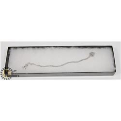 NEW LADIES SILVER CHAIN & SWAROVSKI BRACELET.