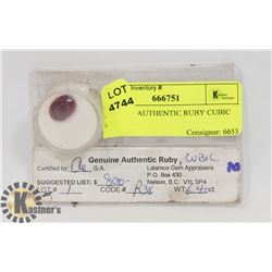 GENUINE AUTHENTIC RUBY CUBIC 6.4 CT
