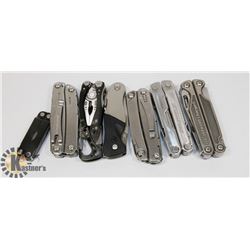 BOX OF 7 LEATHERMAN KNIVES