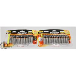 TWO PACKS OF ENERGIZER AA BATTERIES