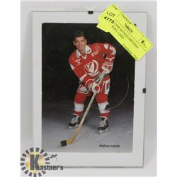 HAKAN LOOB SIGNED SWEDISH HOCKEY POST CARD
