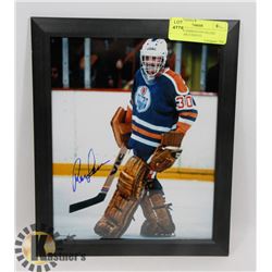 RON LOW EDMONTON OILERS FRAMED 8X10 PHOTO