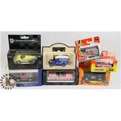 FLAT OF LICENCED DIE CAST CARS IN ORIGINAL BOXES