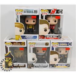 LOT OF ASSORTED FUNKOS, TAYLOR HALL, OUTLANDER
