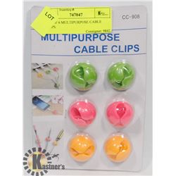 SET OF 6 MULTIPURPOSE CABLE CLIPS.