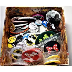 14)  LOT OF DOZENS OF BADGES INCLUDING