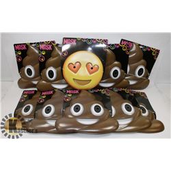 LOT OF 12 EMOJI HALLOWEEN MASKS